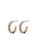 Ester Rose Gold Plated Crystal Hoop Earrings - Rose Gold