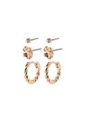 Emanuelle Rose Gold Plated 3 In 1 Earring Set - Rose Gold