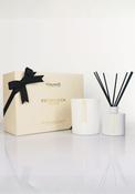 Fresh Linen Candle &amp; Diffuser Set - Cream