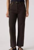 Ribcage Straight Ankle Jeans - Brown