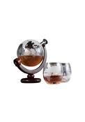 Globe Decanter Set With Stylish Tumblers - Multi