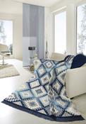 Cotton Blend Diamond Ikat Throw - Multi image