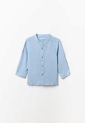Plain Linen Shirt - Blue image