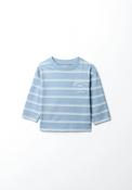 Striped Crew Neck T-Shirt - Blue