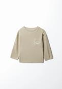Textured Long Sleeve T-Shirt - Toasty Beige