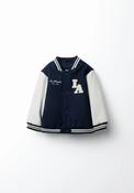 Two Tone Baseball Jacket - Blue