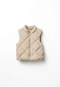 Diamond Quilted Puffer Gilet - Toasty Beige