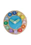 Wooden Toy Clock With Blocks - Multi