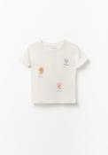 Flower Glitter T-shirt - White image