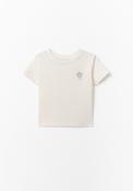 Short Sleeve Plain Basic T-shirt - White image