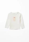 Mouse Graphic Print Top - White