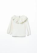 XL Collar Long Sleeve T-Shirt - Cream