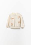 Bow Sweatshirt - Cream image