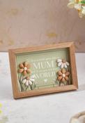 Floral Mum Pebble Plaque - Floral