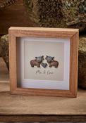 Wood Framed Pebble Picture