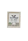 Wooden Frame Cow Print