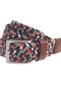 Mens Braided Stretch Belt - Multicolour