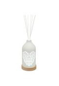 LED Heart Ceramic Reed Diffuser - White