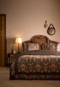 100% Cotton Alice Duvet Cover Set - Brown