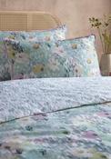 100% Cotton Floral Duvet Cover Set - Green