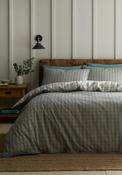 Mini Check Duvet Cover Set - Green