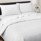 300 Thread Count Satin Stripe Duvet Set - White image
