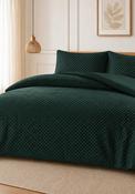 Velvet Pinsonic Duvet Set - Green