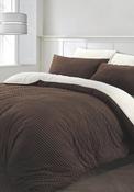 Corduroy Duvet Cover Set - Brown