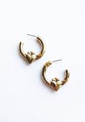 Claddagh Queen Hoop Earrings - Gold