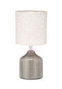 Contemporary Pattern Stoneware Table Lamp - Grey