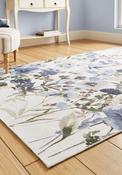 Country Floral Rug - Blue