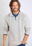 Cruiser 1/4 Zip Macaroni Sweatshirt - Ecru