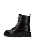 Ankle High Lace Up Boot - Dark Brown/metalics
