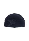 Flower Detail Hat - Black