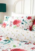 Poppy Print Duvet Cover Set - Red
