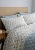 Block Floral Duvet Cover Set - Blue