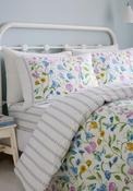 100% Cotton Botanics Duvet Cover Set - Purple
