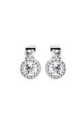 Petite Cubic Zirconia Earrings - Silver image