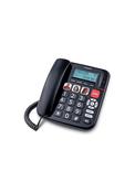 Big-button telephone with boost button for receiver amplification (+30 dB)