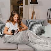 Deluxe Electric Heated Throw - Silver