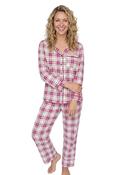 Check Wincey Pyjama - Wine