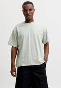 Short Sleeve Script Back Print Tee - Aqua Gray image
