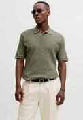Short Sleeve Cotton Polo - Smokey Olive