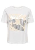 Lima Short Sleeve Print T-Shirt - Cloud Dancer Vivid