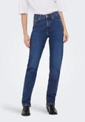 Petra High Waist Straight Jeans - Blue Denim
