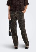 Bay High Waist Barrel Trousers - Fossil Leo