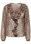 Sandra Long Sleeve Frill Top - Sassafras