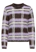 Sheridan Long Sleeve Check Pullover - Chocolate Brown