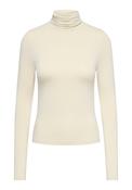 Sissy Long Sleeve High Neck Top - Beige