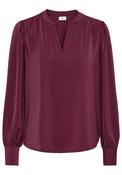 Aya Long Sleeve V-Neck Blouse - Windsor Wine